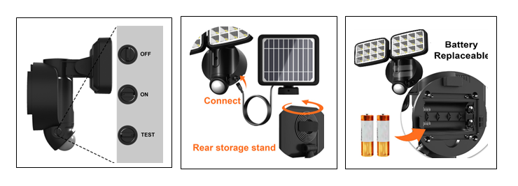 Solar Motion Sensor Security Light